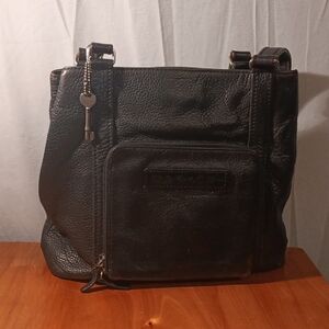 Fossil Black Leather Women Bag